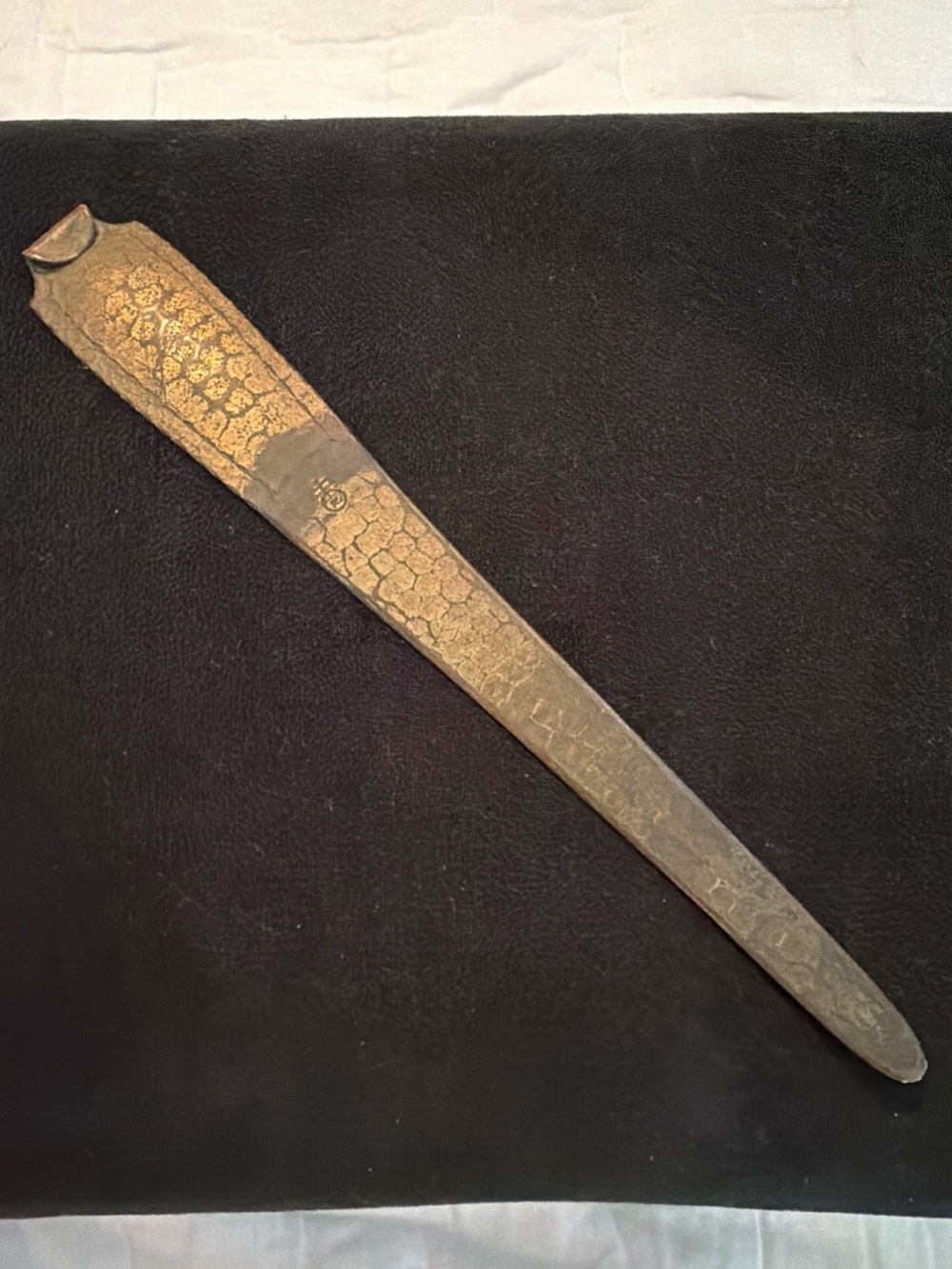 Antique Roycroft Community Arts & Crafts Hammered Copper Letter Opener Hallmark
